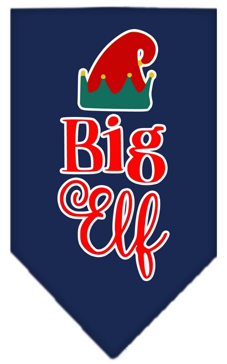 Big Elf Screen Print Bandana Navy Blue large